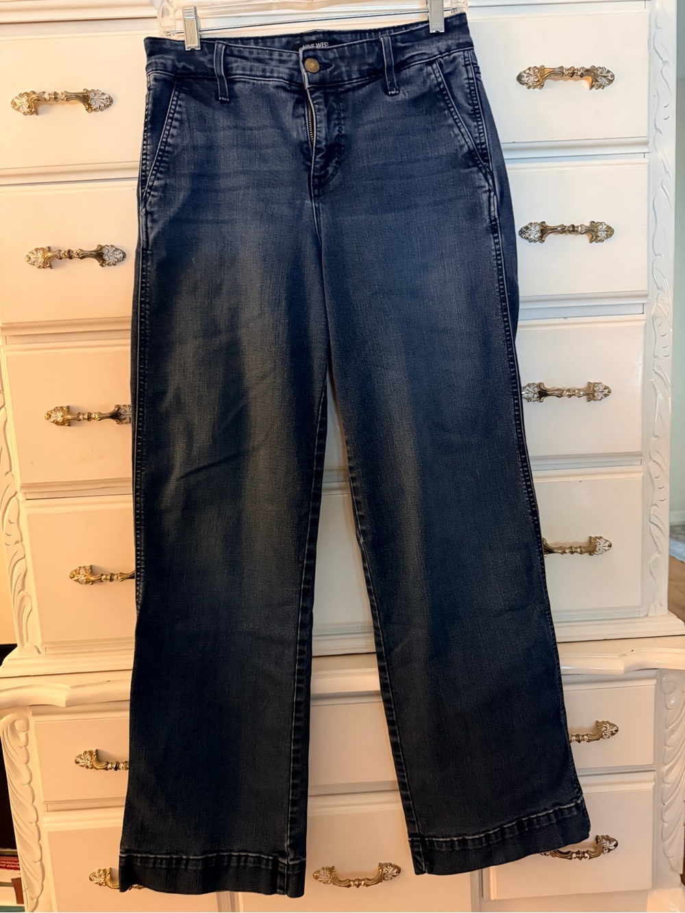 Nine West Dark Blue Wide-Leg Jeans